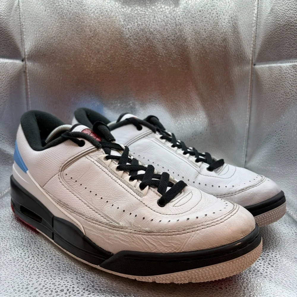 Size 11 Nike Air Jordan 2/3 White Varsity Red Blue Mens Sneaker Shoes FD0383-104